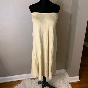 Ladies size Boho hippie size S tan linen skirt
